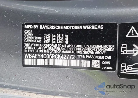 2023 BMW M850I xDrive z USA, uszkodzony, nr VIN WBAFY4C06PCK42772